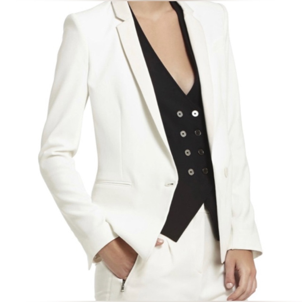 BCBG Kamryn Off White Blazer